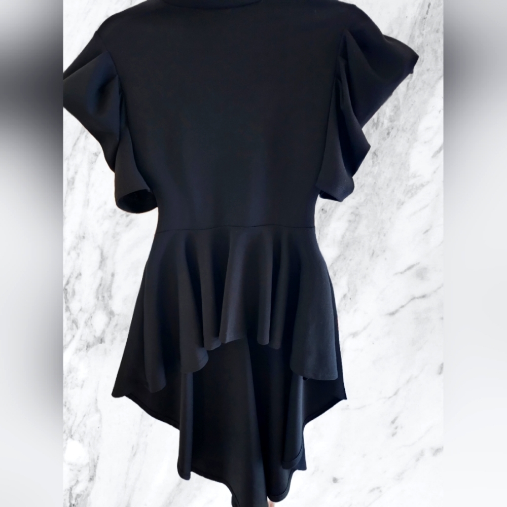 Black asymmetrical top